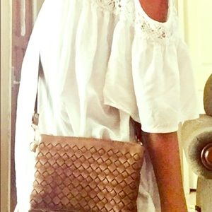 Brown off the shoulder bag